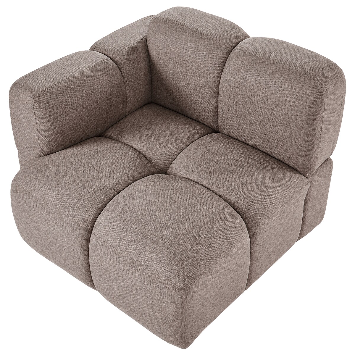Sofa modułowa dla 2 osób MAKSABERG Beżowoszary