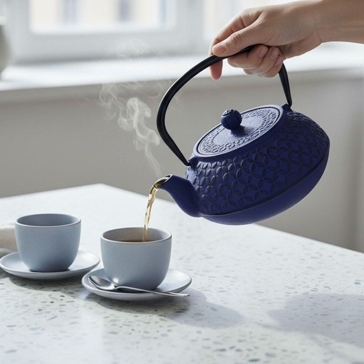 Czajnik żeliwny z zaparzaczem SABI, 1000 ml