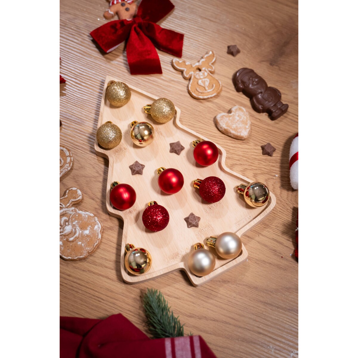 Talerz drewniany choinka XMAS