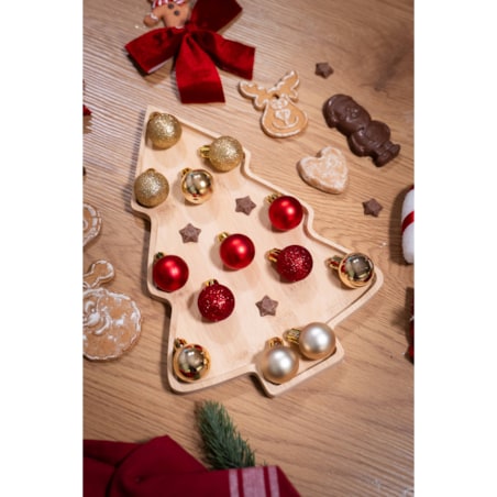 Talerz drewniany choinka XMAS