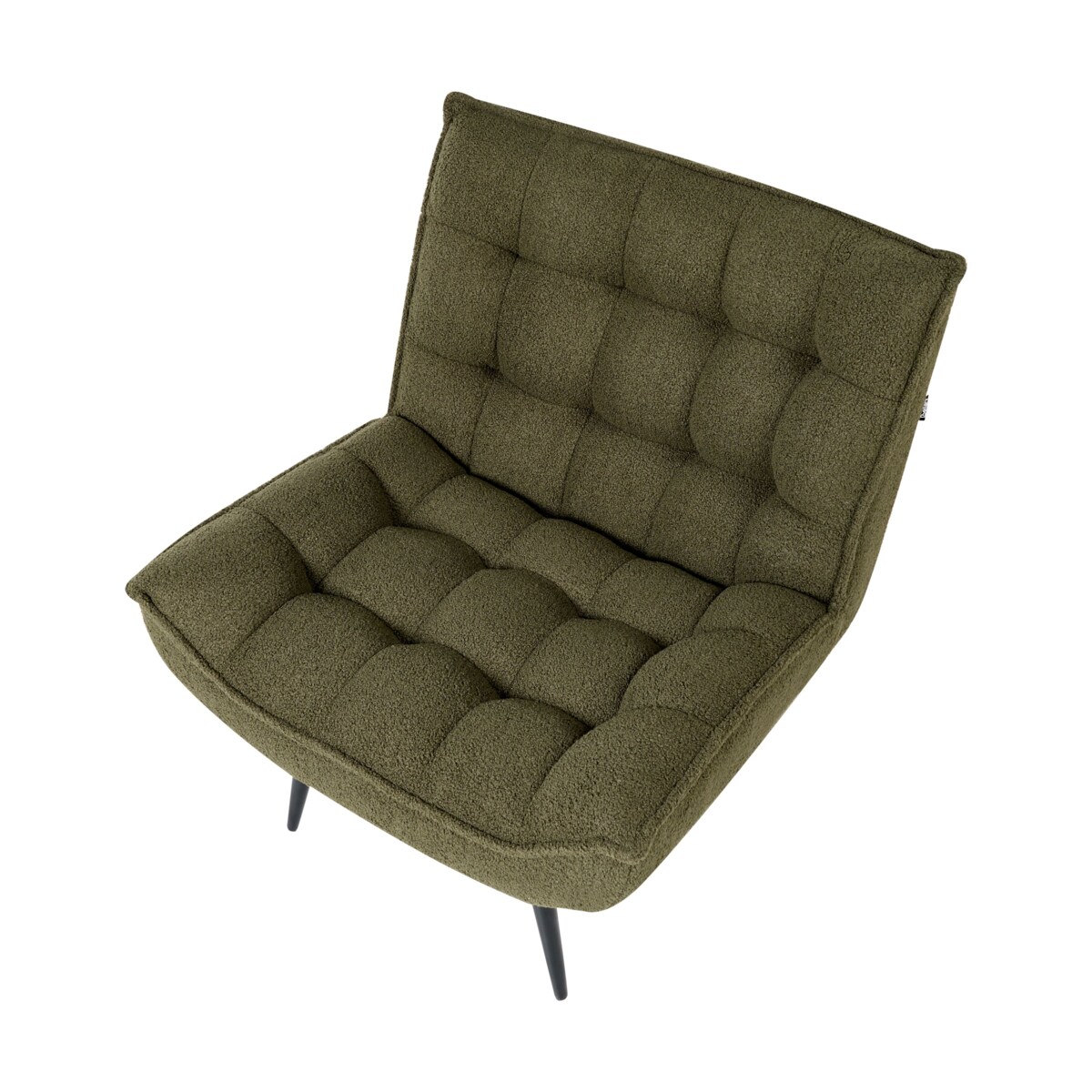 Fotel ALVESTA Boucle Ciemnozielony