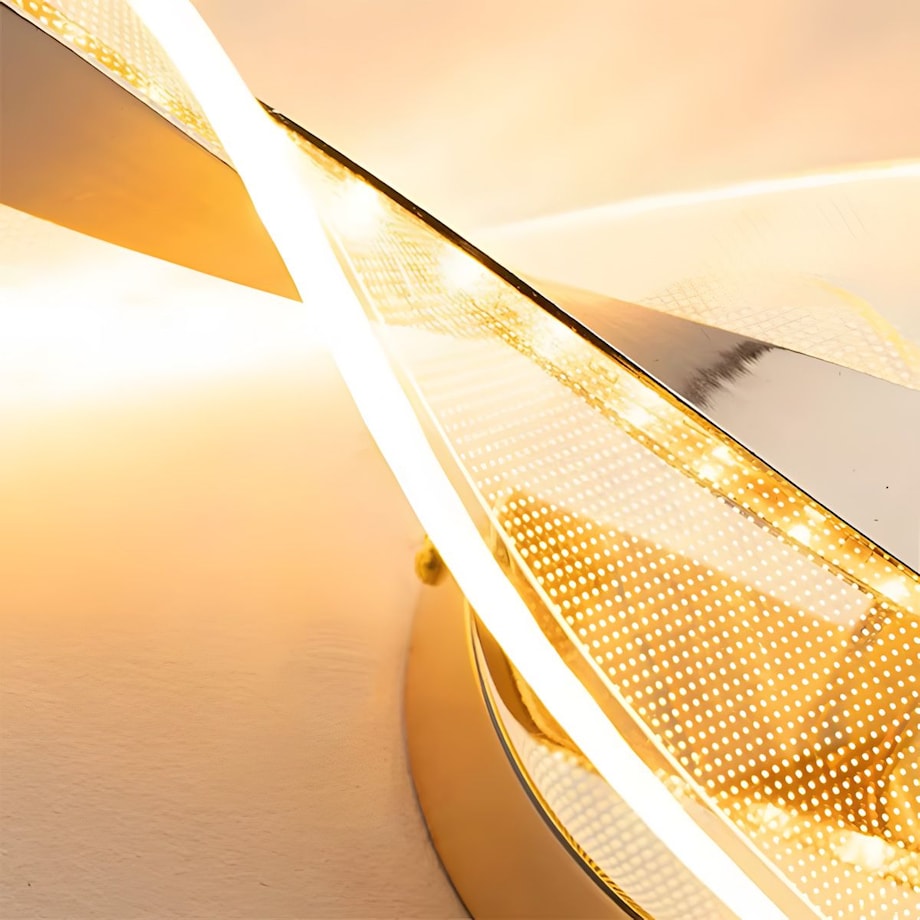 Kinkiet G031-W Led Złoty, Metal, Tworzywo Sztuczne