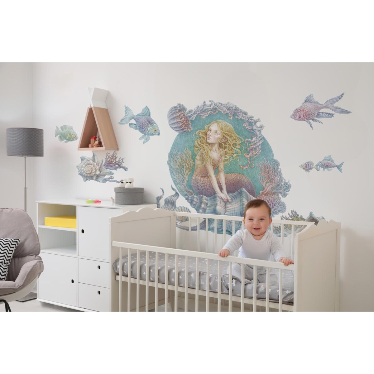 Zestaw naklejek na ścianę, Syrenie opowieści, 130cm