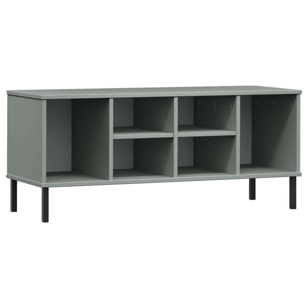 vidaXL Szafka na buty OSLO, metalowe nóżki, szara, 106x35x45 cm