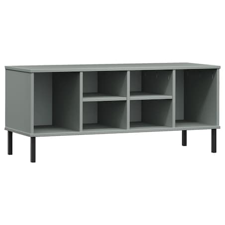 vidaXL Szafka na buty OSLO, metalowe nóżki, szara, 106x35x45 cm