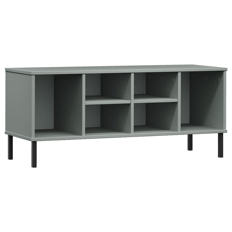 vidaXL Szafka na buty OSLO, metalowe nóżki, szara, 106x35x45 cm