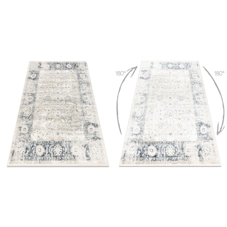 Dywan DISTIN 0843A biały / granatowy / 160x230 cm