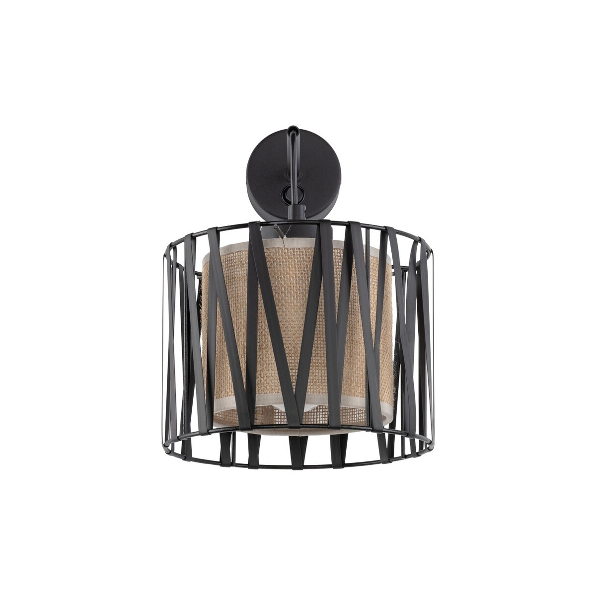 Kinkiet z włącznikiem TK Lighting HARMONY NATURE 5950 czarno-brązowy E27 do sypialni i salonu