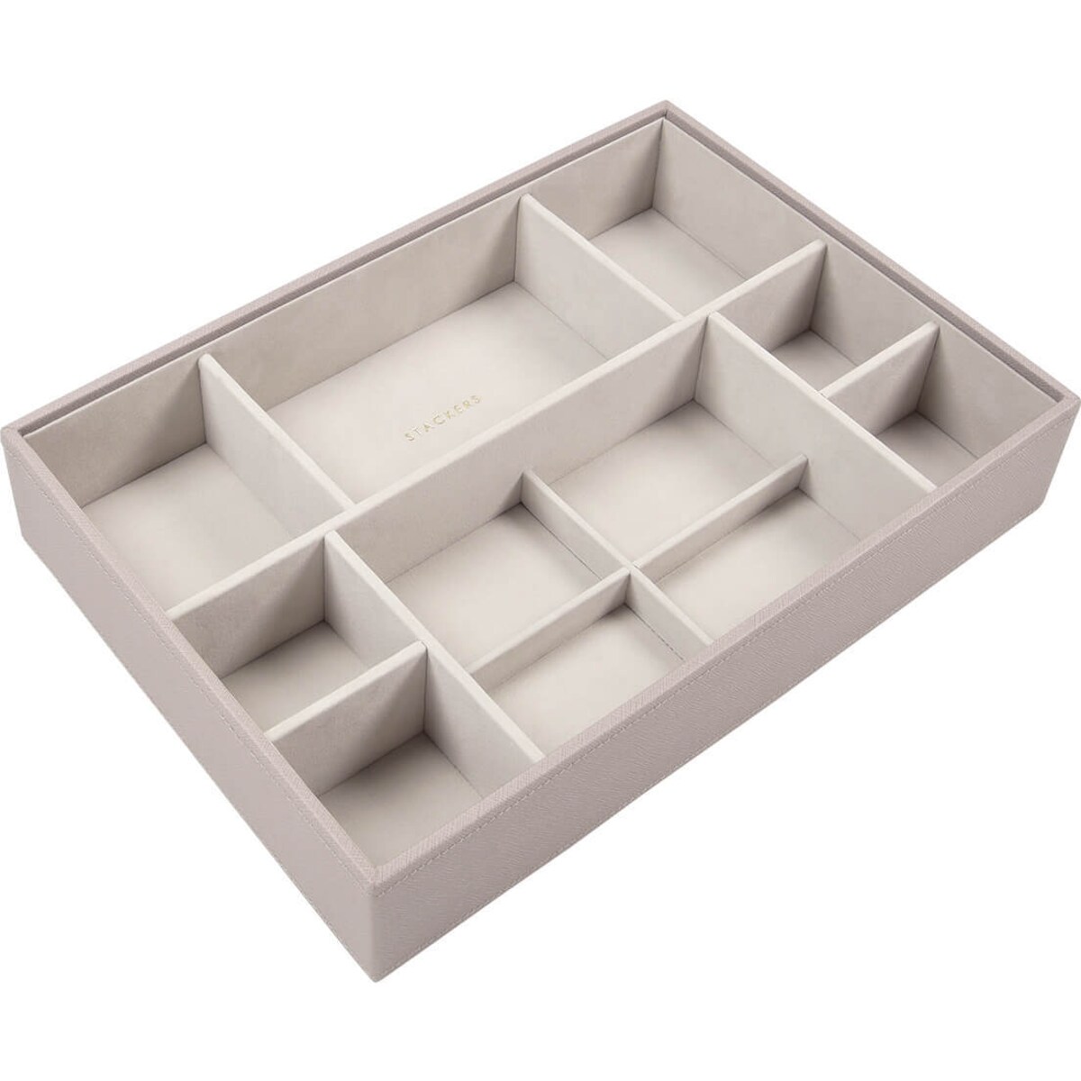 Szkatułka na biżuterię Stackers 11 komorowa supersize velvet taupe