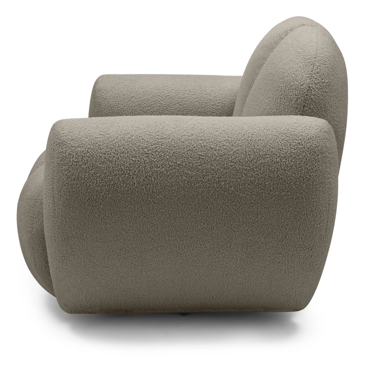 Fotel obrotowy 77x106x85 PALLASS bouclé brązowoszary