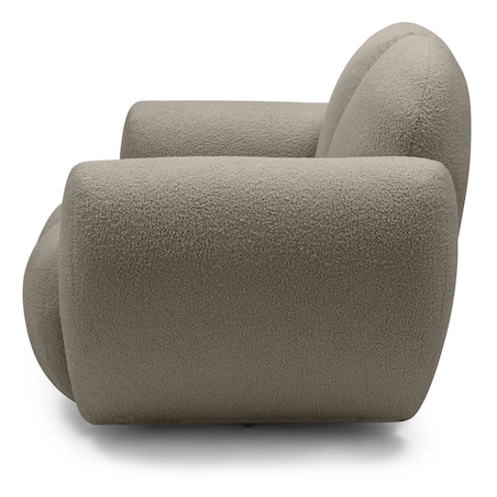 Fotel obrotowy 77x106x85 PALLASS bouclé brązowoszary