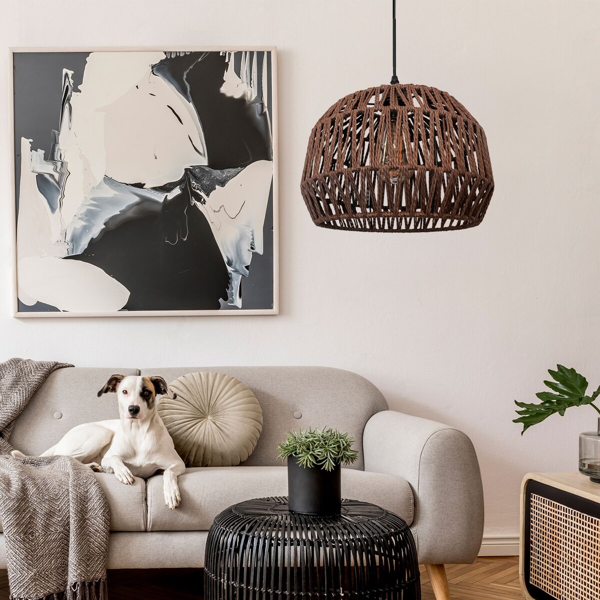 Lampa Wisząca Boho APP1292-1CP Brązowa