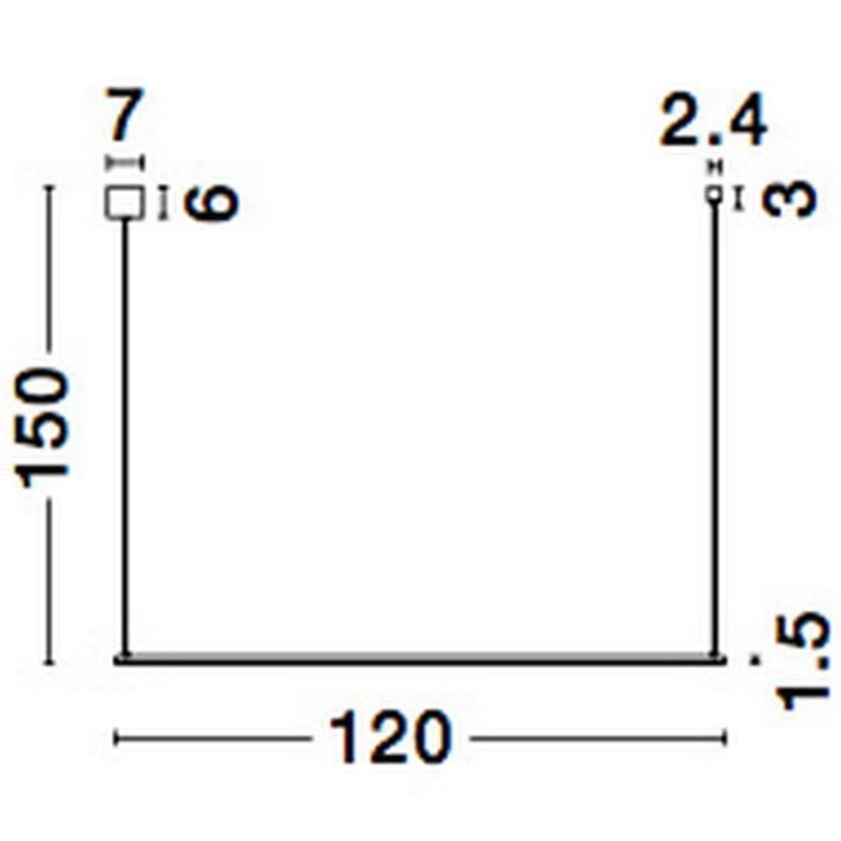 Wisząca LAMPA listwa BUGA LE41356 minimalistyczna OPRAWA zwis LED 20W 3000K tuba złota, Luces Exclusivas