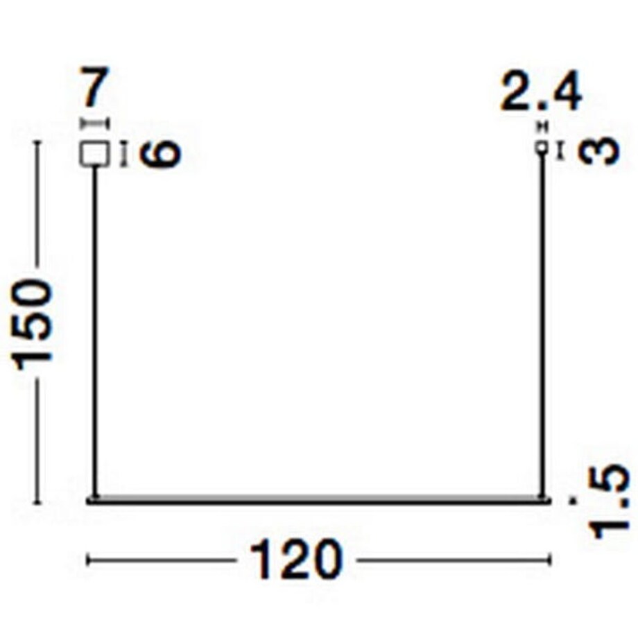 Wisząca LAMPA listwa BUGA LE41356 minimalistyczna OPRAWA zwis LED 20W 3000K tuba złota, Luces Exclusivas