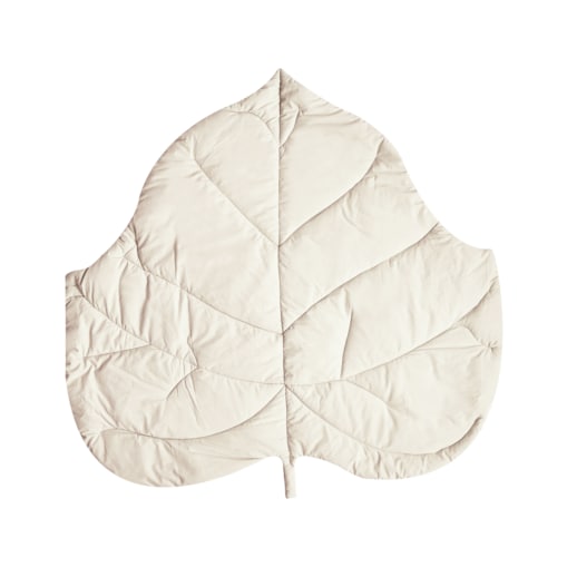 Mata do zabawy liść 110 x 110 cm złamana biel HELIKON