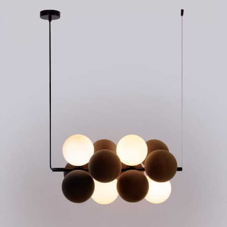 Wisząca lampa molekułowa Vino ABR-GRAPPA-H-B Abruzzo nad stół kule szare białe