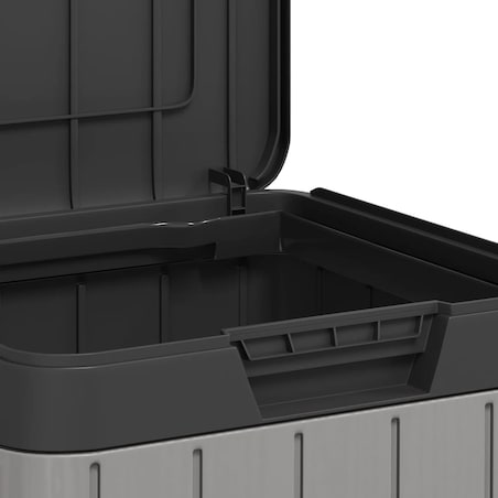 vidaXL Zewnętrzny kosz na śmieci, szary, 38x38x65 cm, PP