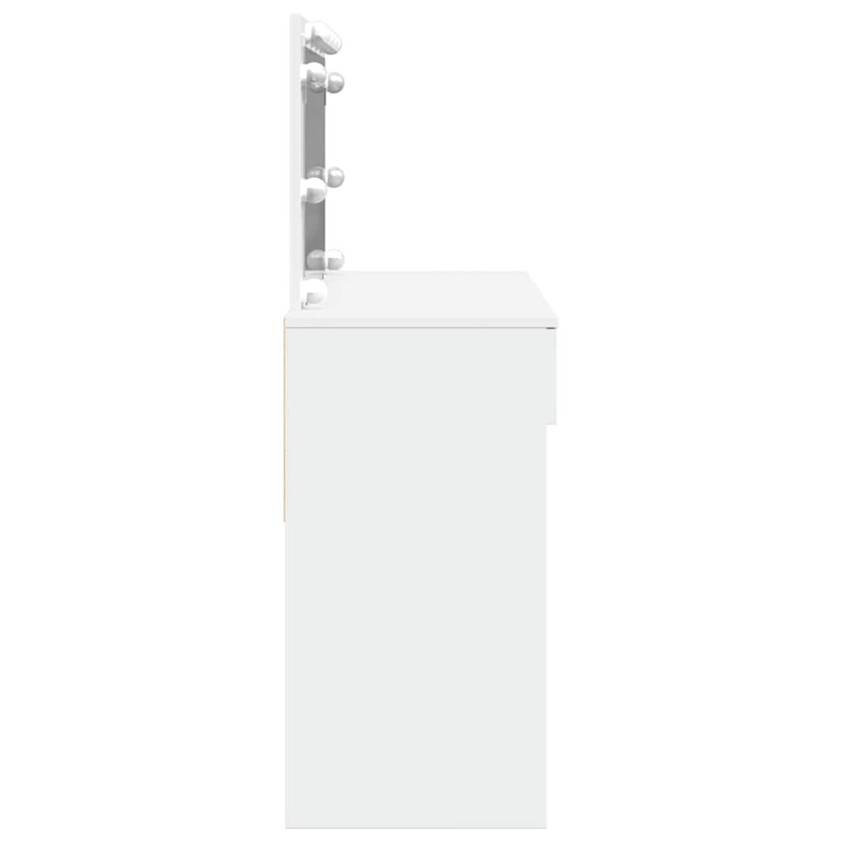 vidaXL Toaletka z oświetleniem LED, biała, 100x40x120 cm