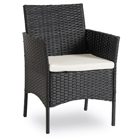 Zestaw Mebli Ogrodowych Technorattan Taras Ogród Komplet Czarne MISSISIPI