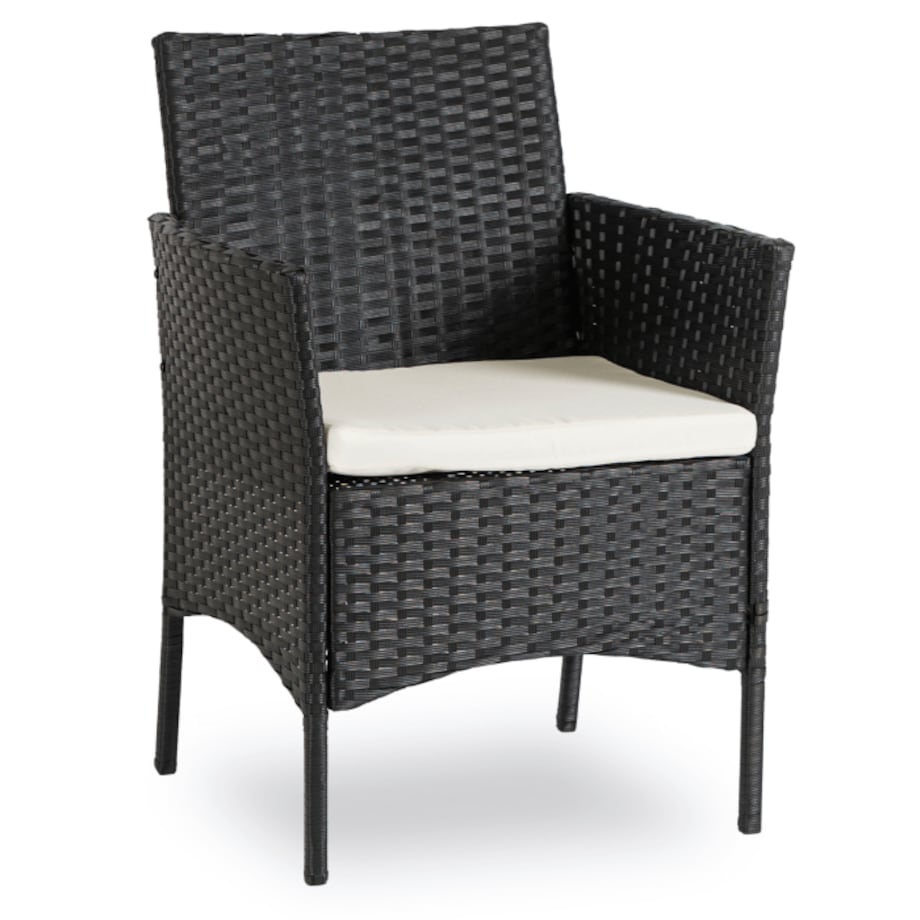 Zestaw Mebli Ogrodowych Technorattan Taras Ogród Komplet Czarne MISSISIPI