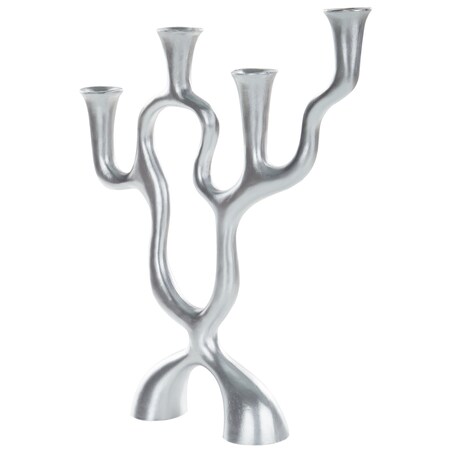Świecznik FAMOES Metal 41 cm Srebrny