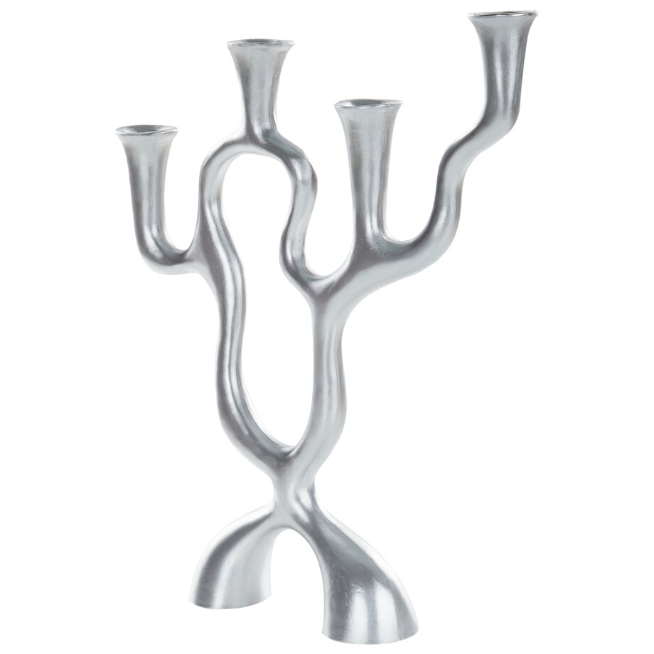 Świecznik FAMOES Metal 41 cm Srebrny