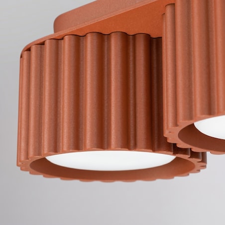 Plafon AURA 3 ochra czerwona Gx53