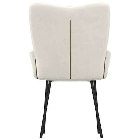 vidaXL Krzesła stołowe, 2 szt., kremowe, obite aksamitem