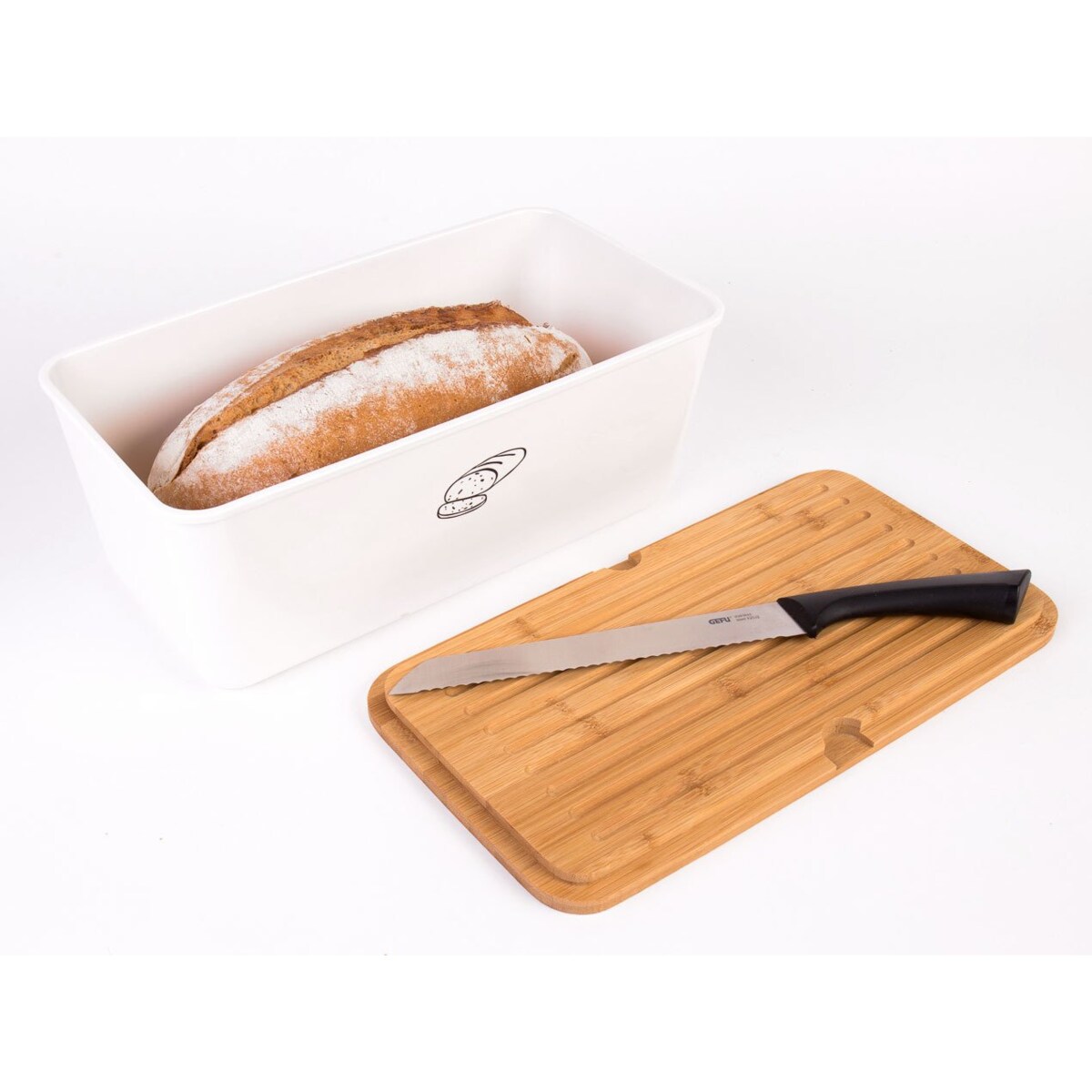 Chlebak z deską do krojenia z bambusa