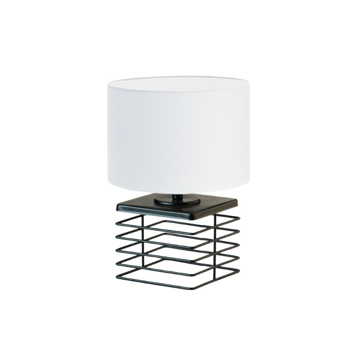 Lampka nocna na biurko lampa biurkowa druciana LED z abażurem walec LEVEL