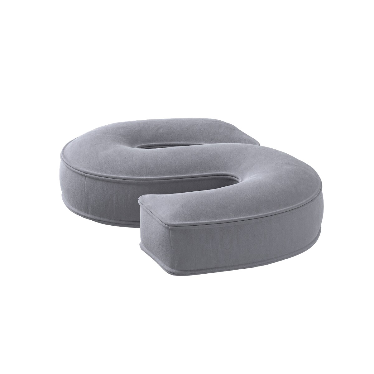 Poduszka literka S, srebrzysty szary, 35x40cm, Posh Velvet