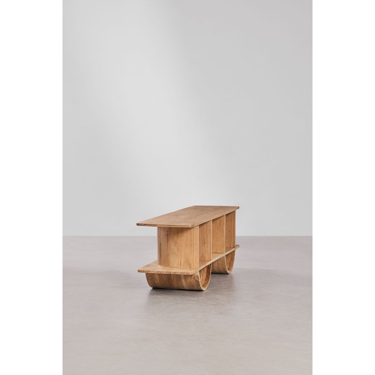 Szafka RTV z drewna akacjowego 150x35 cm Flin