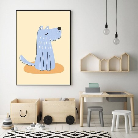 Poster Story, Plakat, Obraz - Niebieski Pies, wymiary 42 x 60 cm