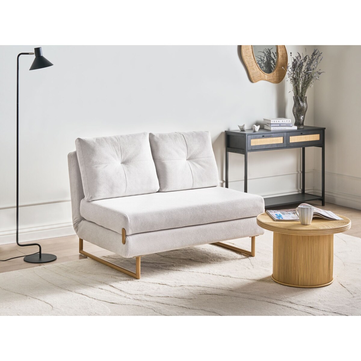 Sofa rozkładana dla 2 osób JERSLEV Złamana biel