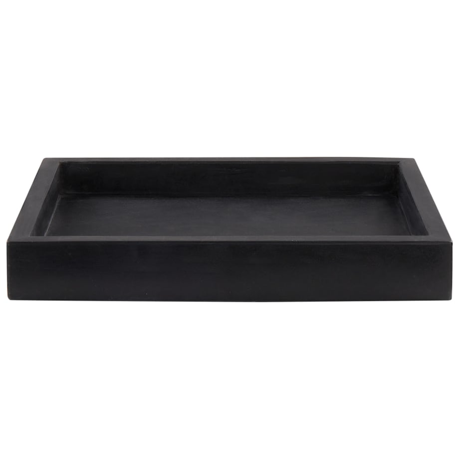 Taca dekoracyjna marmurowa prostokątna czarna RHODES