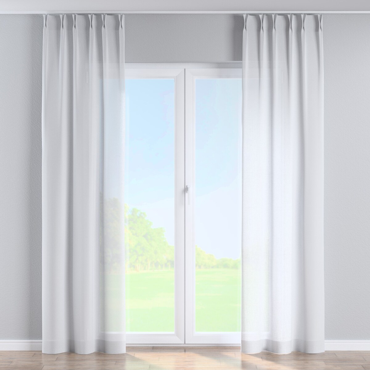 Zasłona na haczykach flex podwójnych 130x245 prześwitujący, złamana biel