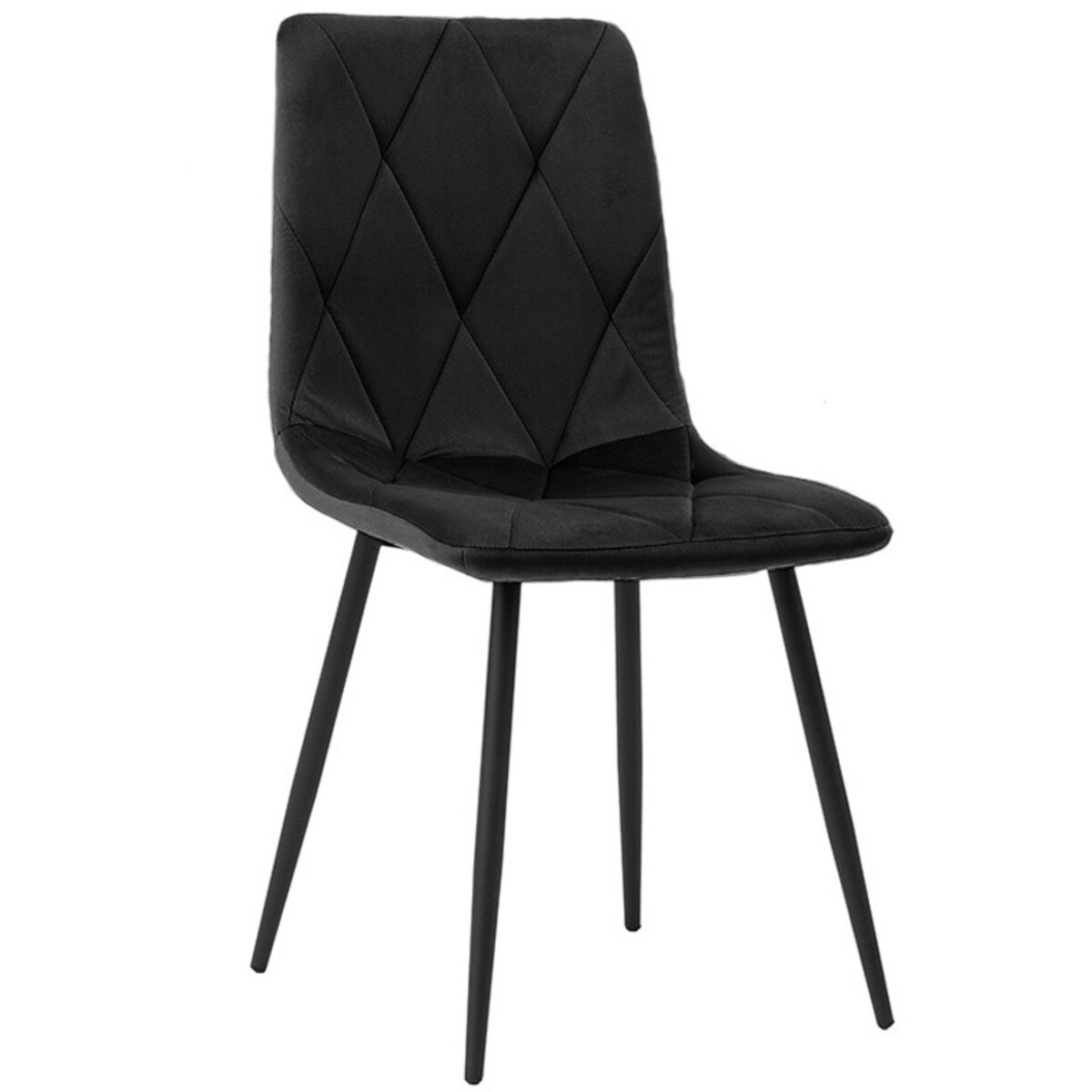 Krzesło tapicerowane welurowe do salonu kuchni jadalni czarne velvet loft