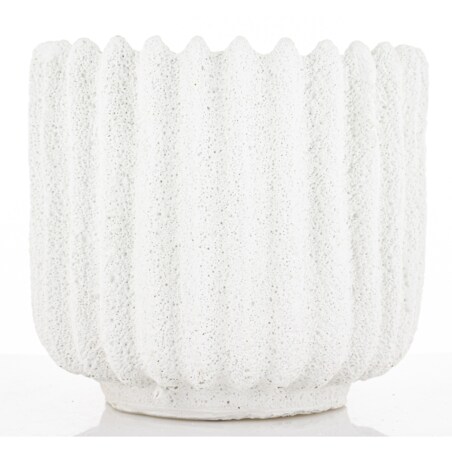 Osłonka cementowa 18x18,5x18,5 cm BAKULA-2 biała