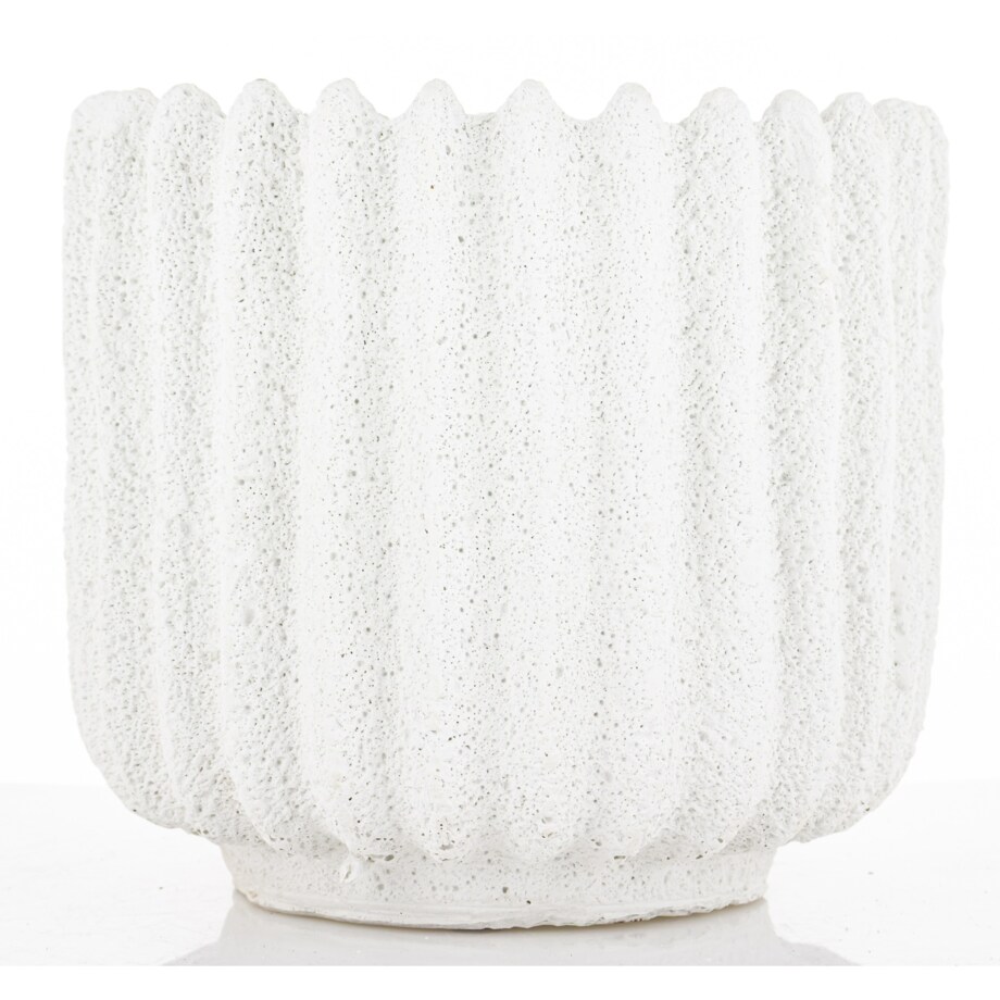 Osłonka cementowa 18x18,5x18,5 cm BAKULA-2 biała