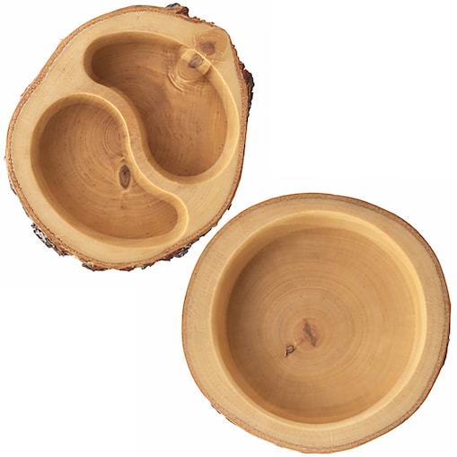 Miski Na Przekąski Drewniane Zestaw 2 Szt Lakierowane Naturalne Drewno