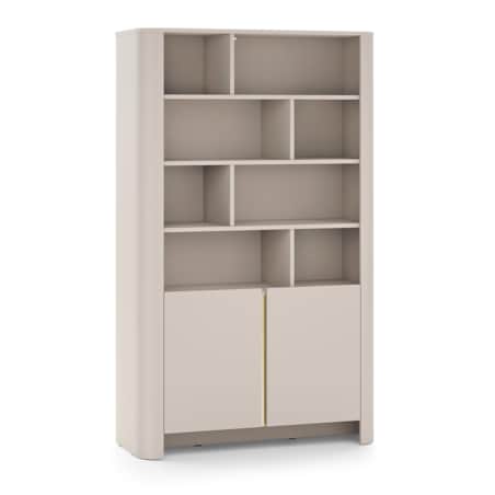 Regał pojemny o zaokrąglonych kształtach, kaszmirowy