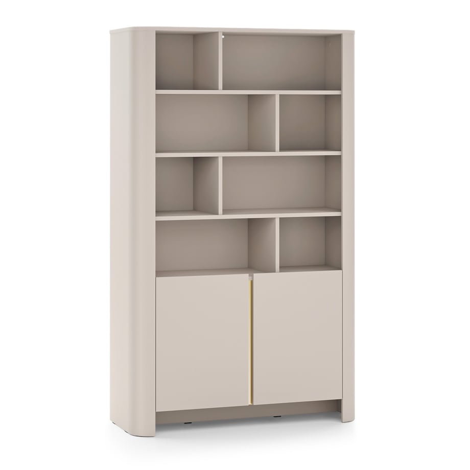 Regał pojemny o zaokrąglonych kształtach, kaszmirowy