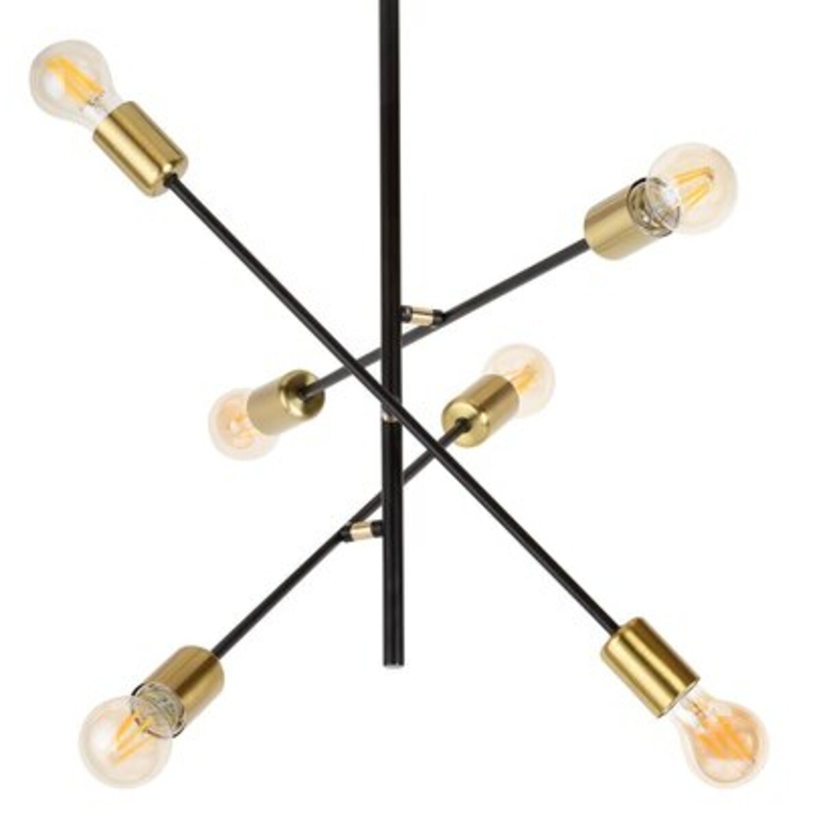 Industrialna LAMPA sufitowa LANNY 2104 Rabalux metalowa OPRAWA pręty molekuły sticks czarne złote