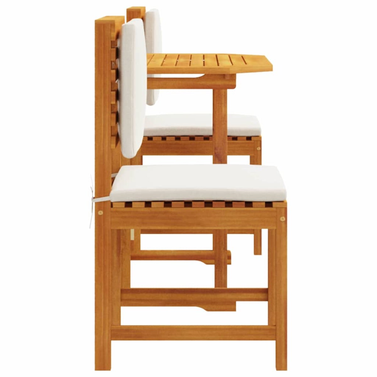 vidaXL Zestaw Bistro Ogrodowego 3 pcs Brązowy lite drewno akacjowe