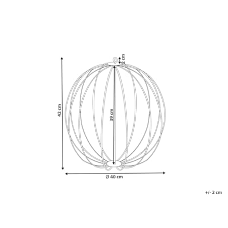 Dekoracja ogrodowa wisząca LED bombka 42 cm srebrna HOSFOS