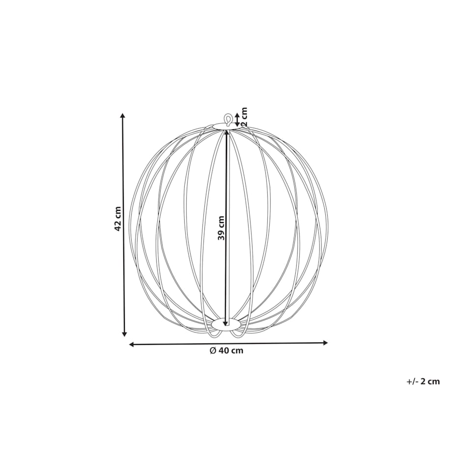 Dekoracja ogrodowa wisząca LED bombka 42 cm srebrna HOSFOS