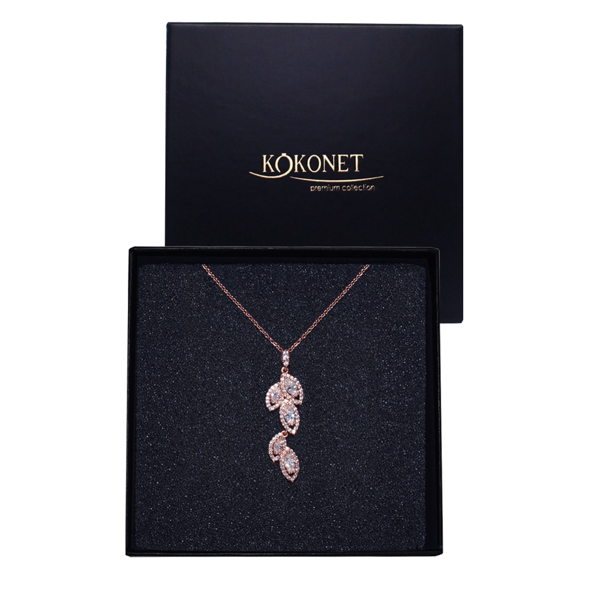 Naszyjnik z motywem listków RUSTYKALNY boho glam na ślub PREZENT różowy