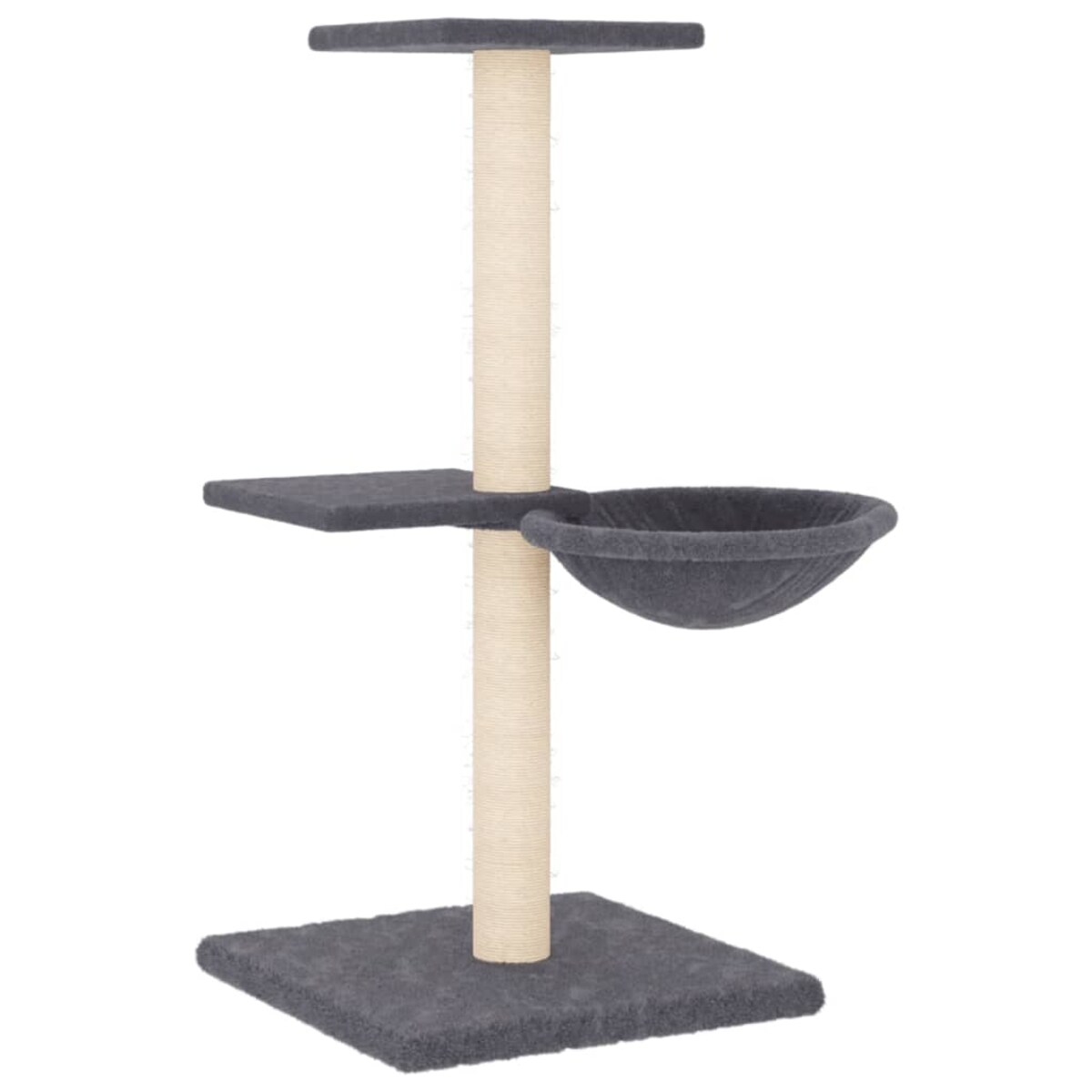 vidaXL Drapak dla kota z sizalowymi słupkami, ciemnoszary, 72 cm