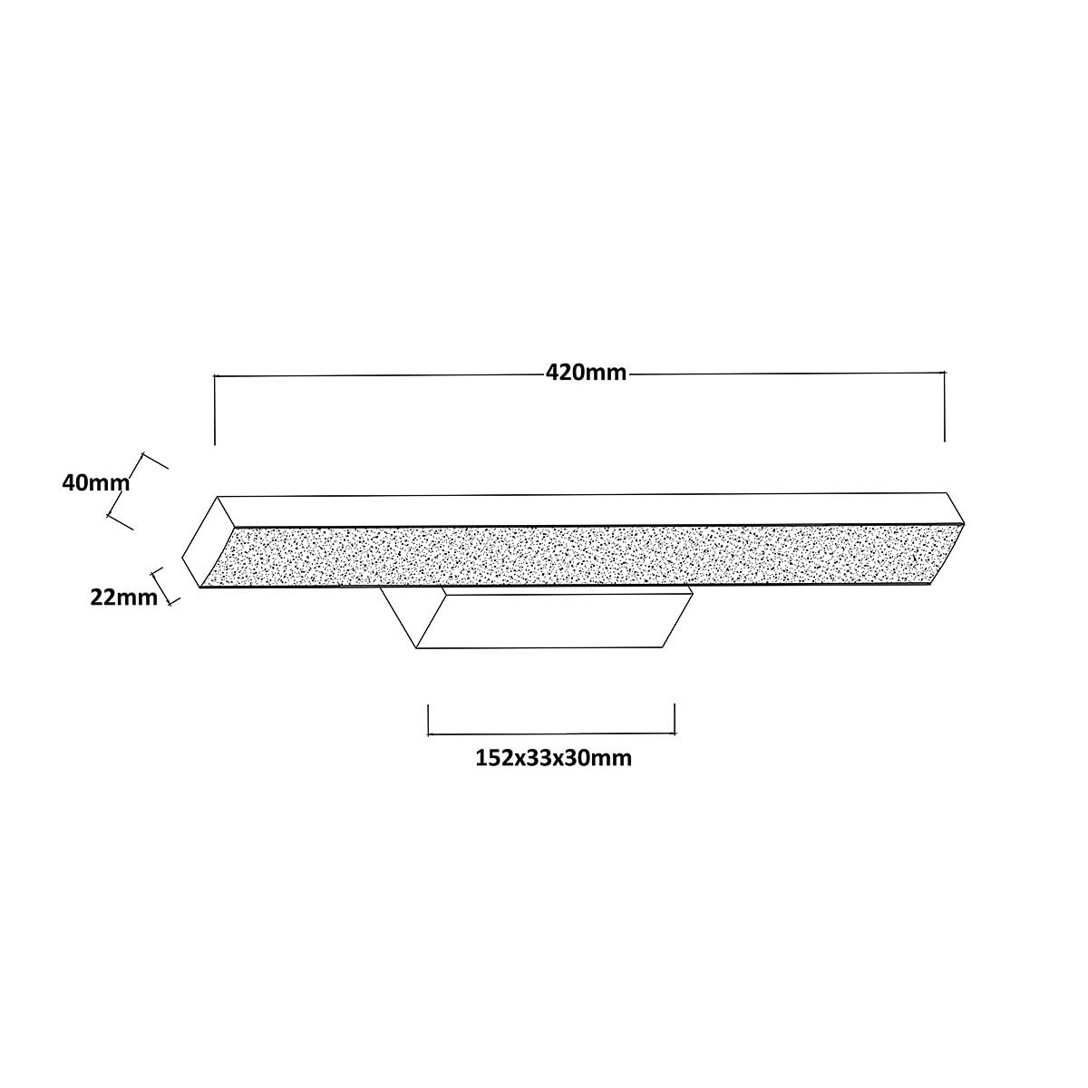 Kinkiet Light Prestige Aqua czarny LED CCT 3000K/4000K/6000K (regulowana) 1 szt.