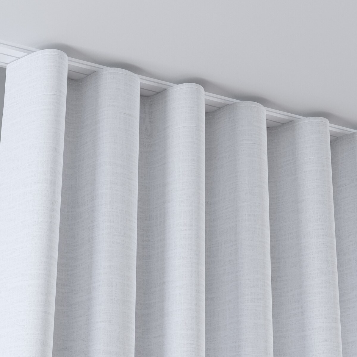 Zasłona na taśmie wave 130x260 biały